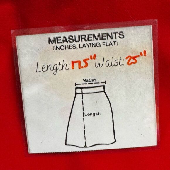 New‎ York Clothing Co. Vintage Red Midi A Line large Womens Skirt - Picture 5 of 5